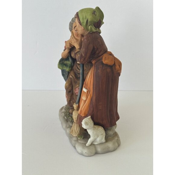 Lefton Hand-Painted Porcelain Figurine Of Gossiping Women With Cat - Picture 2 of 11